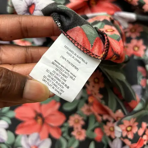 Abel the label Pink Floral Midi Skirt Size Medium