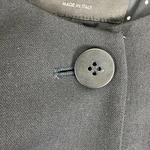 Emporio Armani Armani Black Wool Blend Collarless Blazer Jacket 4 42