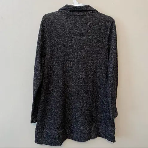 Soma Live Loungewear Vintage Terry Button Front Jacket Gray