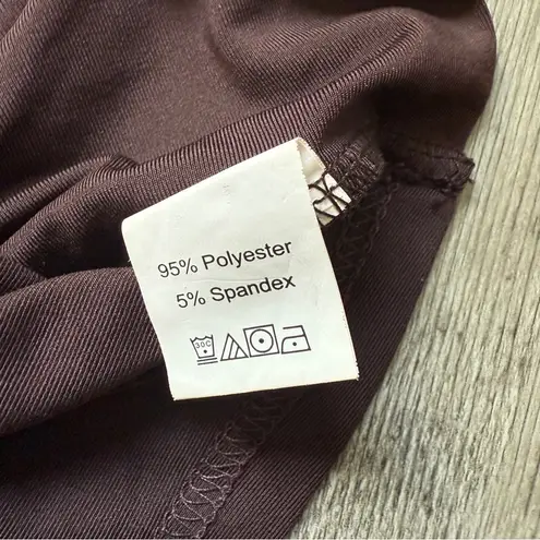 Expreso Brown Club Top Elastic Cross Back Deep Plunge 6