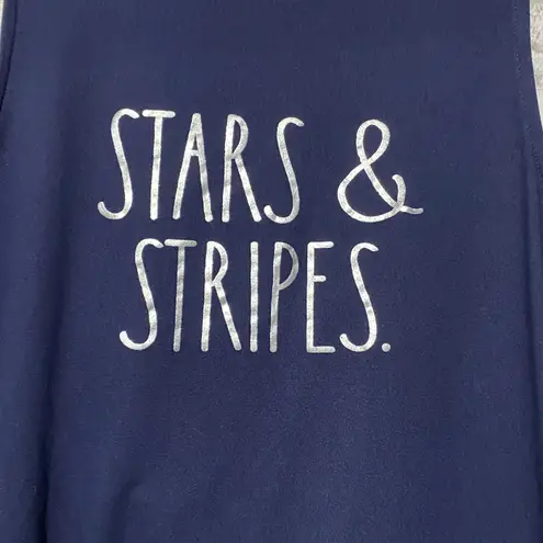 Rae Dunn STARS & STRIPES July Tank Top Dark Blue Ladies MED