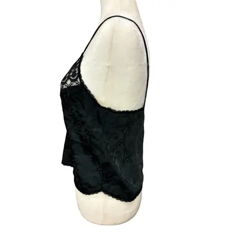 VTG Dreamtime Camisole Top Black Lace Satin Sz M Goth Grunge Witchy Whimsigoth Size M