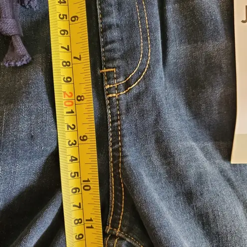 Ymi Jogger size Larger distressed high rise stretch medium dark wash denim