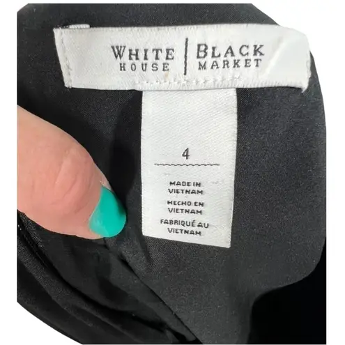 White House | Black Market  Sleeveless‎ Belted Jumpsuit Black Minimalist Size 4