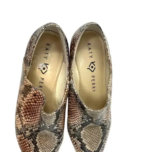 Katy Perry The Hope Brown Snakeskin Print Ankle Bootie Shootie Size US 5.5