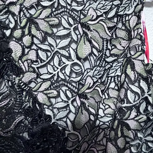 Monique Lhuillier NEW ML Moniqu Lhuillier Floral Lace Embellished Beaded Cocktail Sheath Dress 14