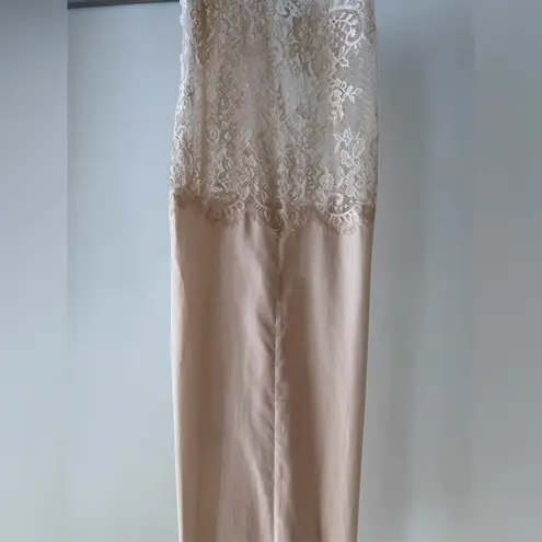 MR LARKIN MERCI SLIP DRESS, PALE PEACH S