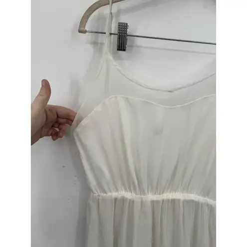 Bershka Maxi Dress Women S White Beach Coastal Fairy Whimsical Minimalist Preppy