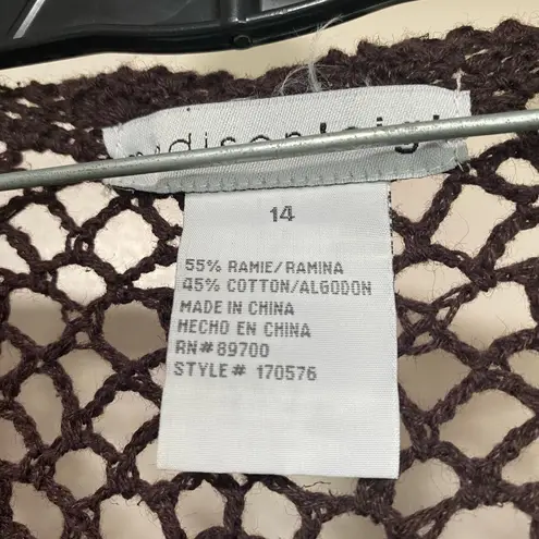 Madison Leigh  Dark Brown Crochet Top