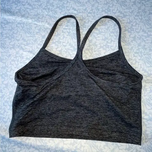 Aerie  OFFLINE Charcoal Grey Recharge Cropped Unpadded Tank Top/Sports bra SIZE M