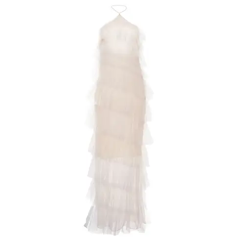 The Bar Henri Tiered Gown Blanc