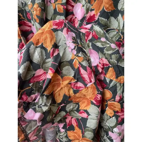 Vintage Ms. Basia Petites size 12 P floral short jumpsuit. Orange