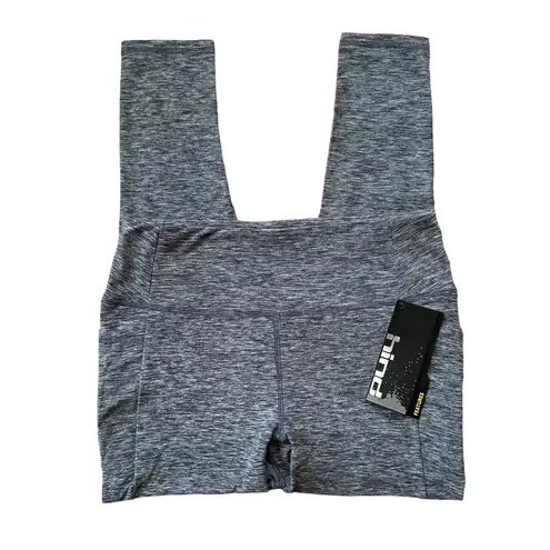 Hind athletic pants black & white marled women’s size large reflective NWT