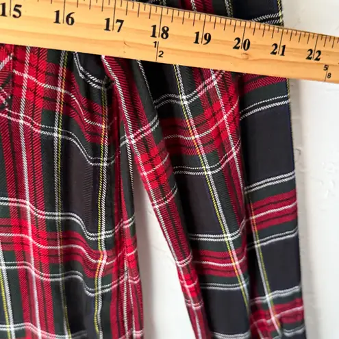 BeachLunchLounge Red Plaid Button Down Shirt Top Long Sleeve Medium Cabin Fall