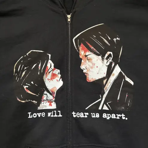 My Chemical Romance Love Will Tear Us Apart Rock Band Zip-Up Hoodie Size 2XL