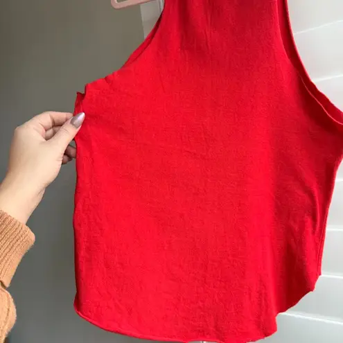 Dead Samurai Arrow Graphic Print Racerback Tank Top in Red size Small