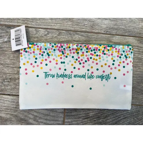 Thrive Cosmetics Makeup Bag Throw Kindness Around Like Confetti NWT Travel Case