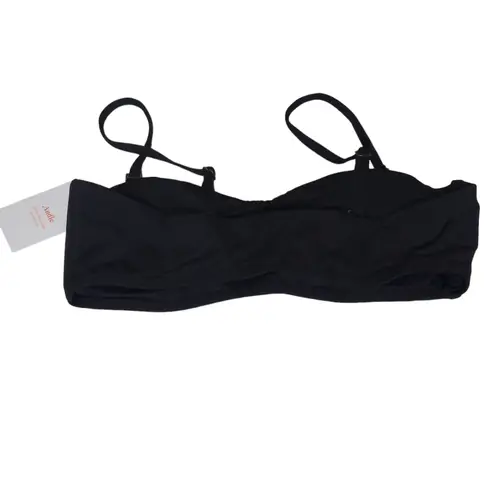 ANDIE Swim The Rio Top Black Bikini Bandeau Adjustable L