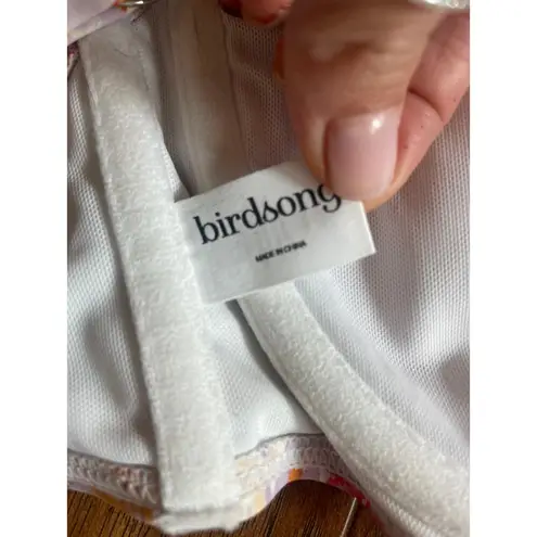 BIRDSONG Charmed Floral Bikini Set Top and Skirt Bottom Pink Size L