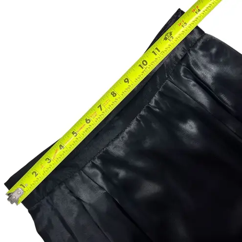Vintage Halston Black Satin Pencil Skirt Size 8