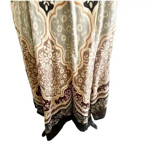 Soft Surroundings Midi Knit Smocked Dress Petite XL Asymmetrical Hem Multicolor