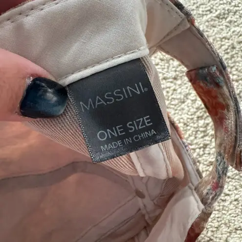 Massini Watercolor Floral Velour Baseball Cap Hat Adult One Size Adjustable 1990s