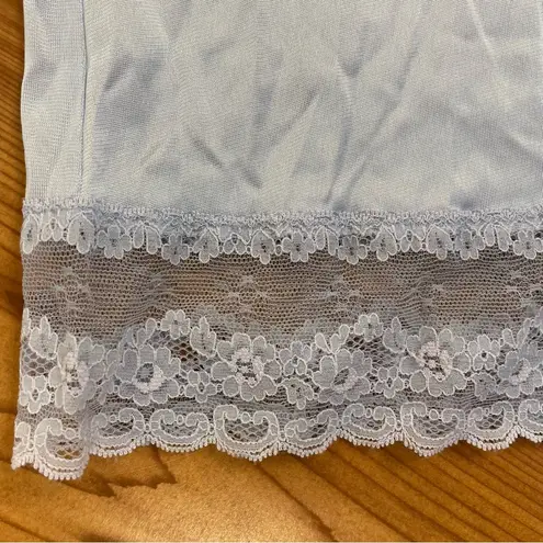 Woolite Women’s Vintage Lace Trim Half Slip Skirt Fairycore Ethereal Coquette S Blue