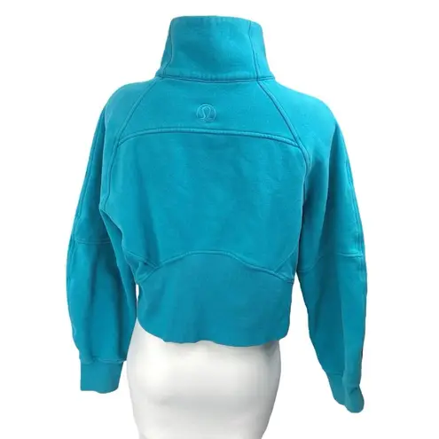 Lululemon Scuba Blue 1/2 Zip Oversized Long Sleeve Funnel Neck Sweatshirt XS/S