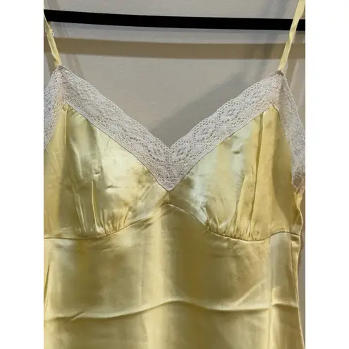Gold Hawk 100% Silk & Lace Tunic In Butter Cup Yellow Size Small