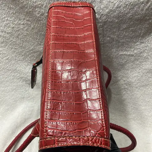 Rosetti Elegant Red Crocodile-Embossed Handbag