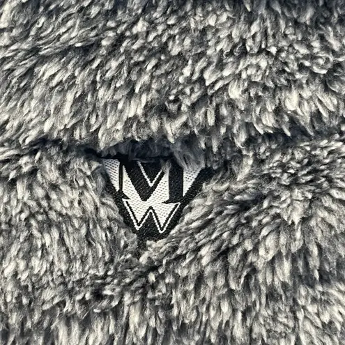 White Mark Cozy Collection Womens 2XL Jacket Gray Zip Hooded Sherpa Lounge NWT Size XXL