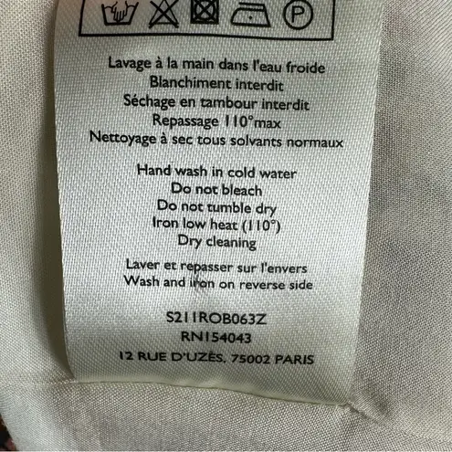 Sézane Paula Metallic Shimmer Silk Midi Dress Paisley Size US 2