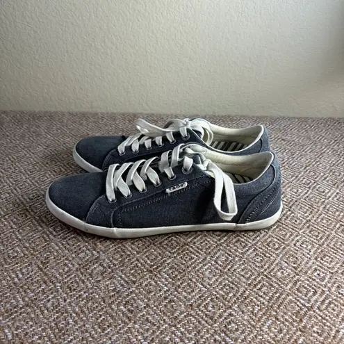 Taos Star Charcoal Grey Wash Canvas Low Top Casual Sneakers Sz 10 Women's EUC Gray