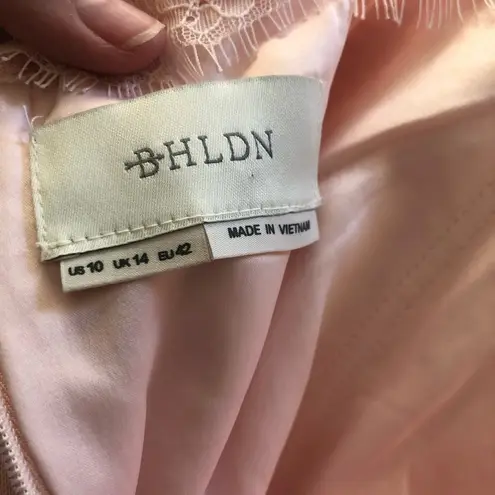 BHLDN By Anthropologie Nouvelle Fleur Bridesmaid Dress Light Pink Sz 10 Wedding