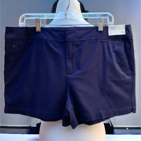 New York & Co. SOHO JEANS LADIES HAMPTON 4IN NAVY POCKETED SHORT SHORTS NEW 14