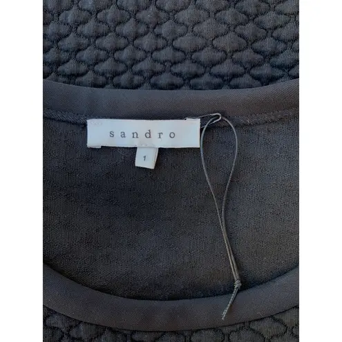 Sandro Puff Shoulder Quilted Mini Dress