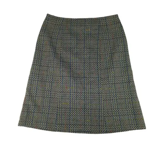 CAbi Vintage  Wool Blend Tweed A-line Knee Length Skirt Women's Size 8