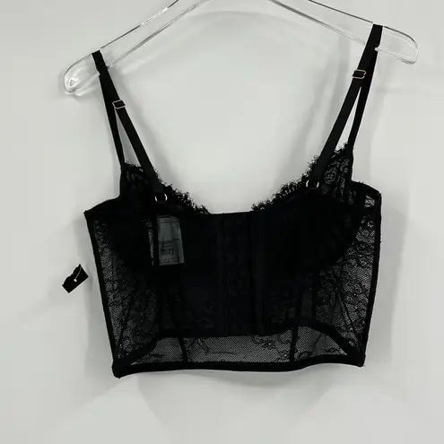 INC  International Concepts Lace Bustier Lingerie in Black NWT MSRP $23 Size M