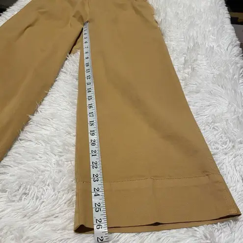 J. Crew Petite Astrid Wide Leg Chino Pants in Honey Brown Large Petite Gold Size undefined