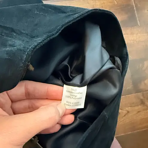 Caslon NWT 100% Genuine Leather Flare Pants in Black Size 8