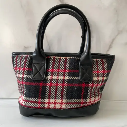 Tommy Hilfiger Mini Wool Plaid Monogram  Purse- Vintage