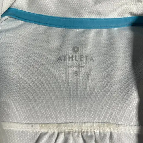 Athleta  Birdie Ruched Polo Top Size Small Golf Athletic Sports Athleisure Tennis