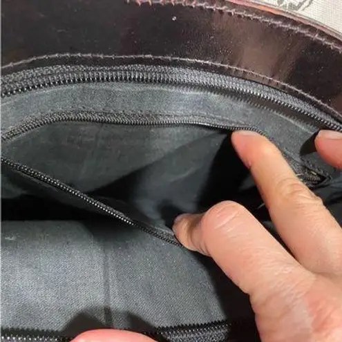 Y2K 90’s exotic tooled vintage leather safari envelope bag cute 🥰 zebra 🦓 Gold