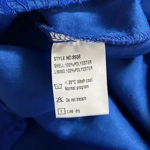 Ever Pretty Long dress size 10 royal blue long dress sweetheart neckline all over crochet