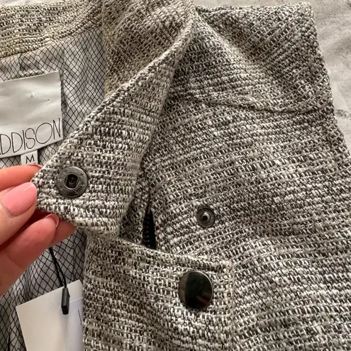 NWT Addison Gray full zip snap button lined vest with pockets, size M outdoors Size M