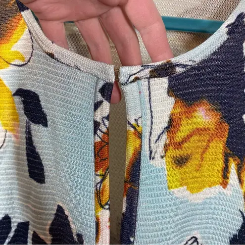 St. John Cardigan Knit Ribbed Floral Print Sz Large Old Money Country Club Luxury