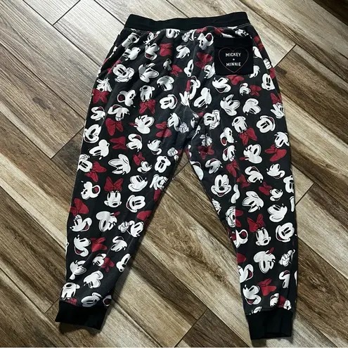 Disney  Mickey and Minnie faded black sweatpants