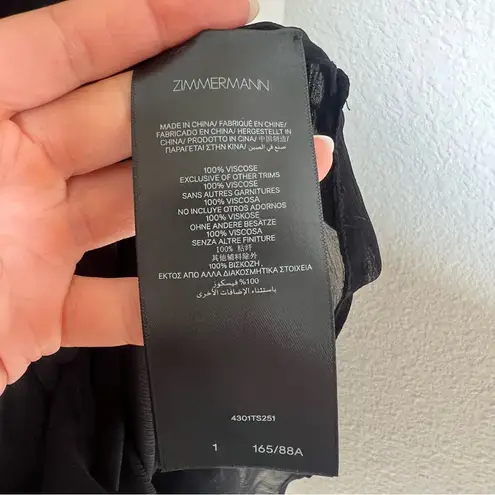 Zimmermann Illuminate Cape Shirt in Black 1 AU / 6 US