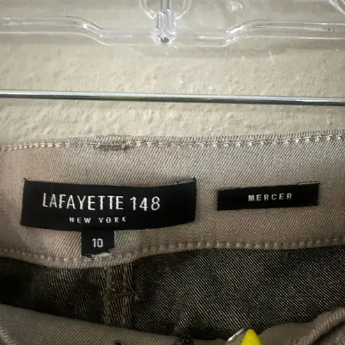 Lafayette 148 coated grey Mercer pants Gray Size 10
