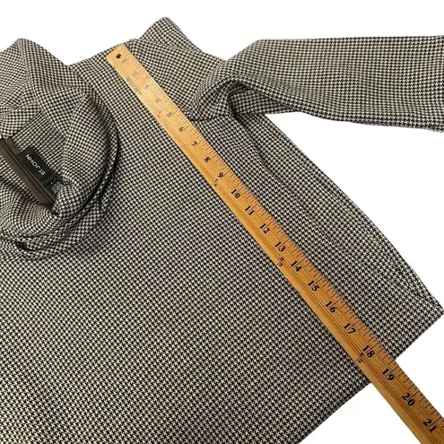 St. John Women's Cowl Neck Houndstooth Print Cowl Neck Dress ¾ Sleeve size 6